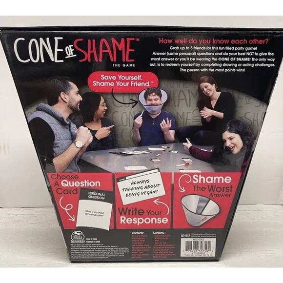 Spinmaster Cone of Shame The Game 2-5 Players 16 Years Plus New, Unopened Box - Picture 2 of 2